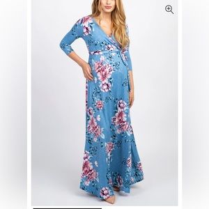 Pink blush maternity dress